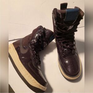 Nike SF Air Force 1 SE Premium Purple Sneakers Belts Missing